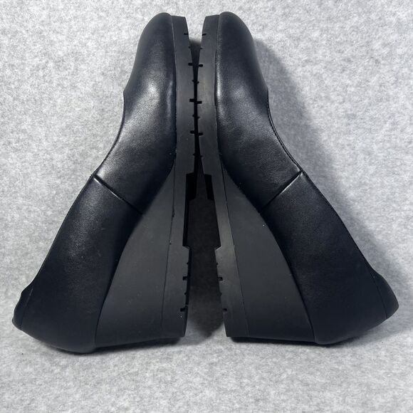 Natural Soul Shoes Womens Size 9.5 Black Wedge Heel All‎ Thru Comfort Slip On - Picture 9 of 13
